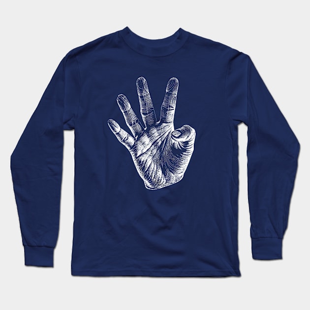 Hand Gesture Long Sleeve T-Shirt by CatCoconut-Art